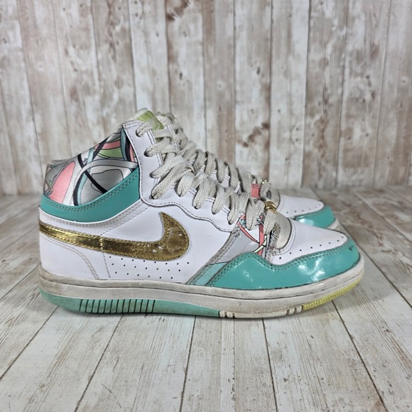 Nike Shoes - Nike Son of Force Women's Sneakers - White, Gold, Teal, Multicolor